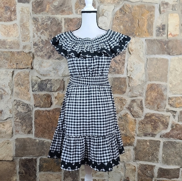 Misa S SMALL Mirela Gingham are Buffalo Checked Plaid Dress - Picture 2 of 9